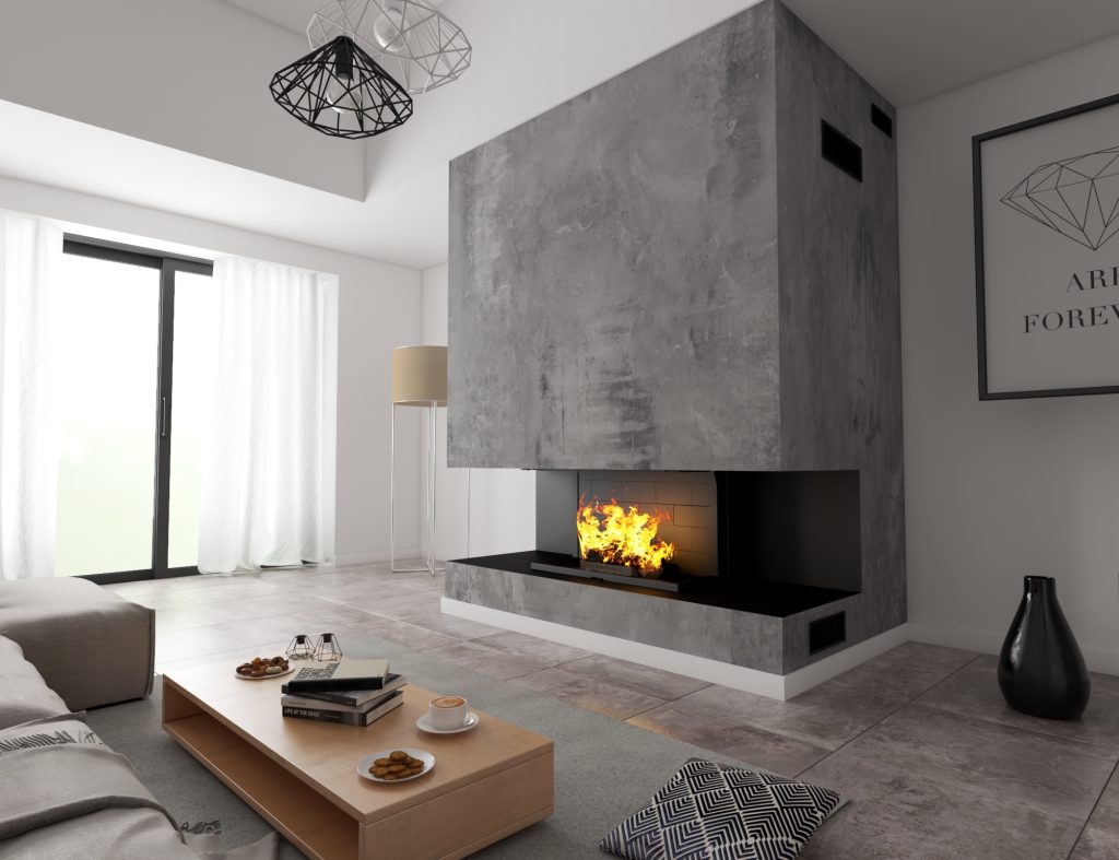 Cheminée installée